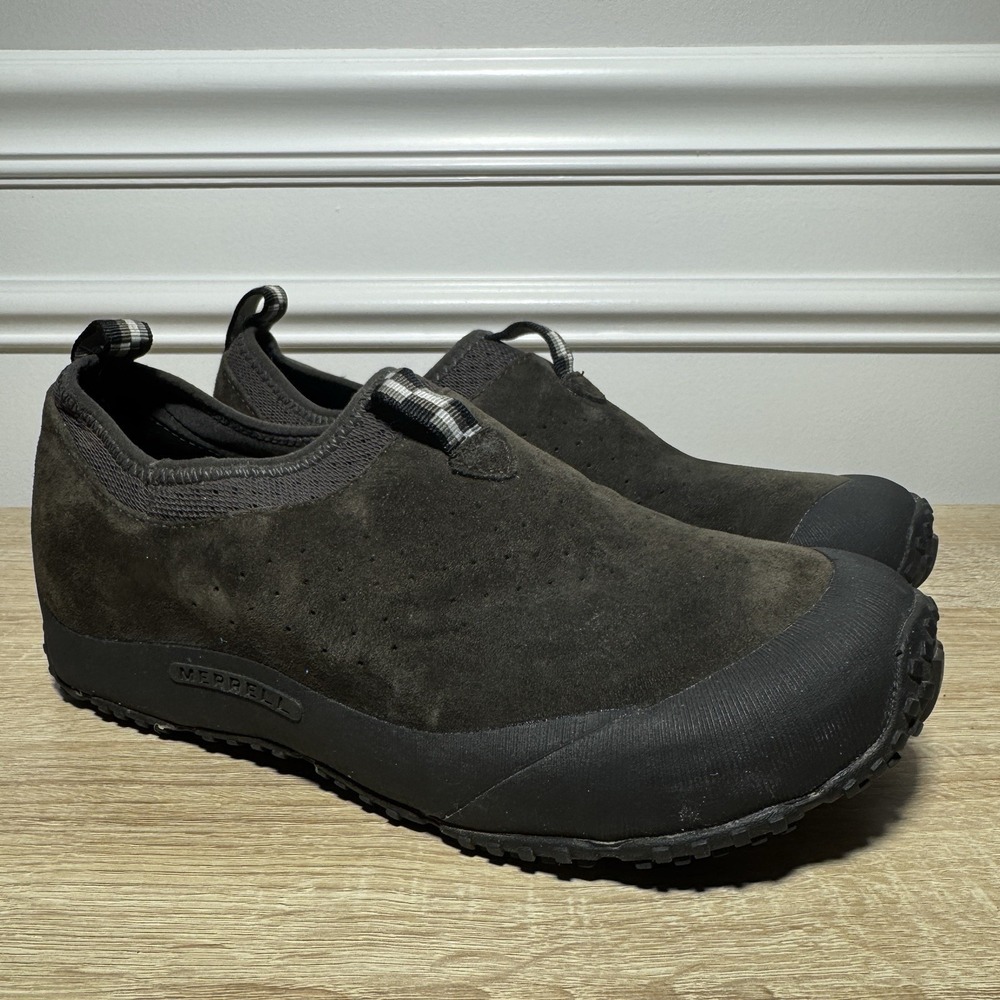 Merrell Slip-On Moccasin Sneakers in Dark Brown and Black